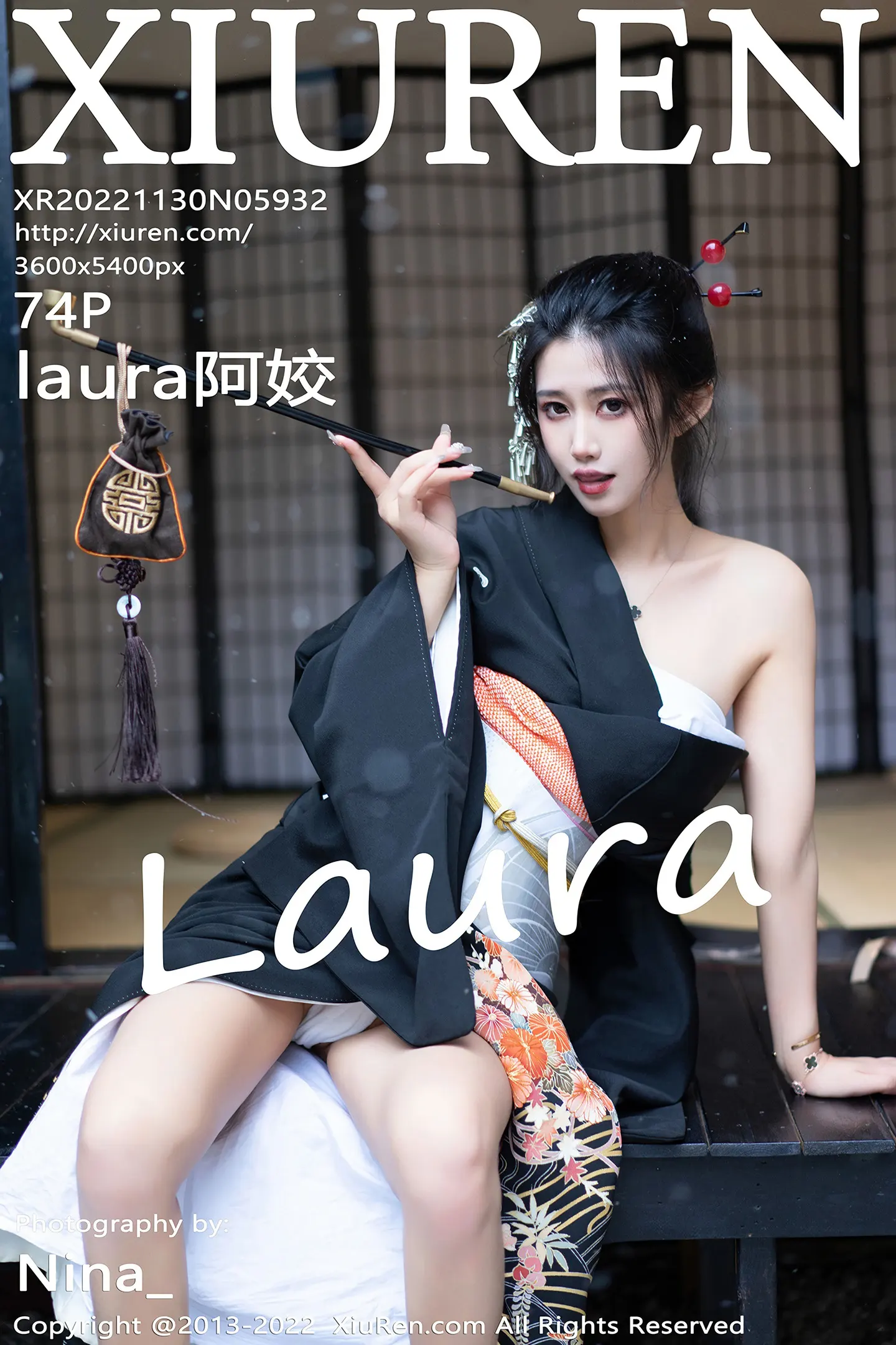 [XiuRen秀人网]No.5932_模特laura阿姣性感深色日式和服半脱秀柔美身材迷人诱惑写真74P-秀人网 - XiuRen.Space